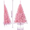 vidaXL K&uuml;nstlicher vorbeleuchteter Weihnachtsbaum Rosa 120 cm PVC