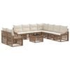 vidaXL Gartensofa-set 10 pcs Beige Poly-Rattan
