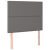 vidaXL Boxspringbett mit Matratze Grau 90x190 cm Kunstleder