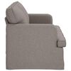 vidaXL Sofa 140cm Taupe Metall