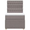 vidaXL Boxspringbett mit Matratze Taupe 80x200 cm Stoff