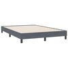 vidaXL Boxspringbett mit Matratze Dunkelgrau 160x220 cm Samt