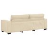 vidaXL 3-teiliges Sofa-Set mit Kissen, cremefarbener Stoff
