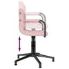vidaXL Esszimmerst&uuml;hle 2 Stk. Drehbar Rosa Samt