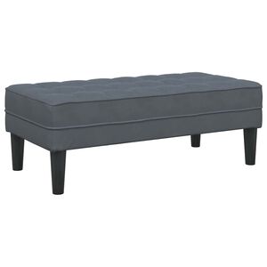 vidaXL Bank mit Kissen Dunkelgrau 113 x 57 x 39 cm Samt