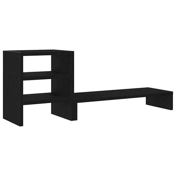 vidaXL Monitorst&auml;nder mit Schreibtisch-Organizer Schwarz Eichen-Optik