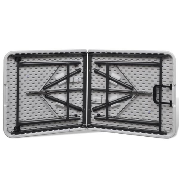 vidaXL Gartentisch Klappbar 122 cm HDPE Weiß