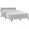 vidaXL Boxspringbett mit Kopfteil Hellgrau 140 x 190 cm Samt