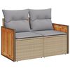 vidaXL Gartensofa-set mit Kissen 14 pcs Beige und Hellgrau