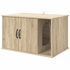 vidaXL Katzenhaus Sonoma 85 x 55 x 50 cm Holzwerkstoff