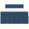 vidaXL Boxspringbett mit Matratze Blau 140x190 cm Stoff
