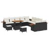vidaXL Gartensofa-set 13 pcs Schwarz Poly-Rattan