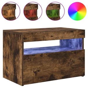 vidaXL TV-Schrank mit LED-Leuchten R&auml;uchereiche 60x35x40 cm