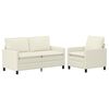 vidaXL Sofa Set 2 pcs Creme Stoff