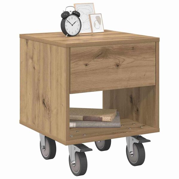 vidaXL Nachttisch Artisan-Eiche 40,5 x 40 x 48 cm Holzwerkstoff