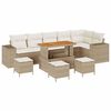 vidaXL Garten-Sofa-Set 10 pcs Beige Poly-Rattan