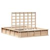 vidaXL Bettrahmen Braun 160 x 200 cm Massives Kiefernholz
