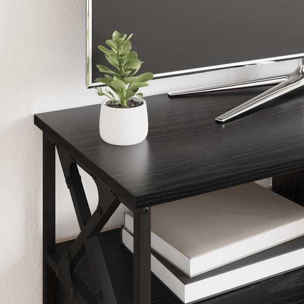 vidaXL TV-Schr&auml;nk mit Schubladen Schwarz Eichen-Optik 90 x 33 x 45 cm