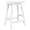 vidaXL Barhocker 2 Stk. Weiß Massivholz Gummibaum