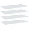 vidaXL B&uuml;cherregal-Bretter 4 Stk. Hochglanz-Wei&szlig; 80x20x1,5 cm