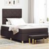 vidaXL Boxspringbett mit Matratze Dunkelbraun 120 x 190 cm Stoff