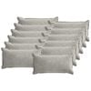 vidaXL Kissenbezug 12 pcs HOUTEN Hellgrau 40 x 80 cm Chenille-Stoff