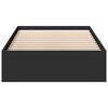 vidaXL Bettgestell mit Schubladen Schwarz 100x200 cm Holzwerkstoff