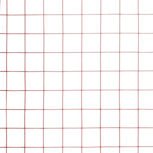 vidaXL Drahtzaun Stahl mit PVC-Beschichtung 10x1 m Rot