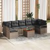 vidaXL Garten-Sofa-Set 8 pcs Grau