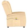 vidaXL 2-Sitzer Massagesessel Creme Mikrofaser-Gewebe