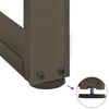 vidaXL Couchtischbeine T-Form 2 Stk. Naturstahl 30x25x(30-31) cm Stahl