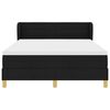 vidaXL Boxspringbett mit Matratze Schwarz 140 x 190 cm Stoff