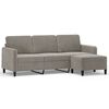 vidaXL 3-Sitzer-Sofa mit Hocker Hellgrau 180 cm Samt