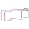 vidaXL TV-Schrank Artisan-Eiche 102x35x36,5 cm Holzwerkstoff
