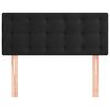 vidaXL Kopfteil Schwarz 80x5x78/88 cm Samt