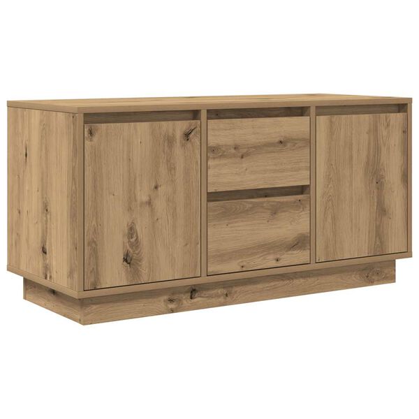 vidaXL TV-Schrank mit LED-Leuchten Artisan-Eiche 100x41x50 cm