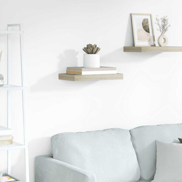 vidaXL Schwebendes Wandregal Eichefarben 40x23x3,8 cm MDF