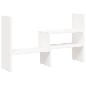 vidaXL Monitorst&auml;nder Wei&szlig; (39-72)x17x43 cm Massivholz Kiefer