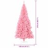 vidaXL Weihnachtsbaum mit 300 LEDs mit Ständer Rosa 210 cm PVC