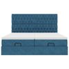 vidaXL Ottoman-Bett mit Matratzen Dunkelblau 160x200 cm Samt