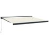 vidaXL Markise Einziehbar Creme 4,5x3 m Stoff und Aluminium