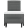 vidaXL Boxspringbett mit Matratze Dunkelgrau 90 x 190 cm Stoff