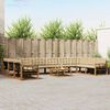 vidaXL Outdoor-Sofagarnitur mit Kissen 11 pcs Natur und Beige