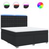 vidaXL Boxspringbett mit Matratze Schwarz 180x200 cm Kunstleder