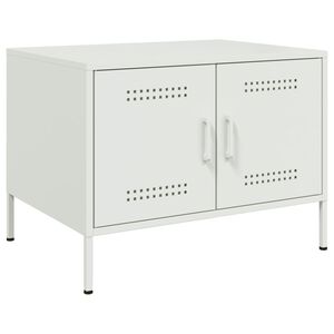 vidaXL Couchtisch Wei&szlig; 68x50x50,5 cm Stahl