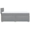 vidaXL Boxspringbett mit Matratze Hellgrau 90x190 cm Stoff