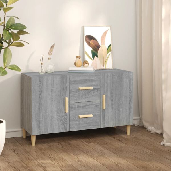 vidaXL Sideboard Grau Sonoma 100x36x60 cm Holzwerkstoff