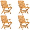 vidaXL Gartenstühle 4 Stk. Klappbar 61x67x90 cm Massivholz Teak