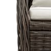 vidaXL 7-tlg. Garten-Essgruppe mit Kissen Braun Poly Rattan