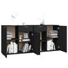 vidaXL Sideboard Schwarz 160x36x75 cm Holzwerkstoff
